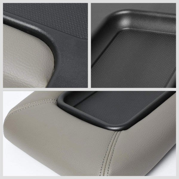 Grey Center Console Tray Lid Arm Rest Latch Replacement Kit For 01-07 Silverado-Interior-BuildFastCar