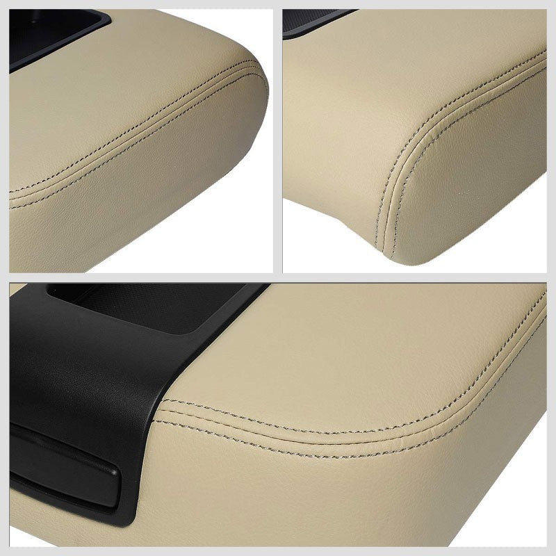 Beige Factory Style Center Console Tray Lid Armrest Cover For 07-14 GMC Yukon-Consoles & Parts-BuildFastCar