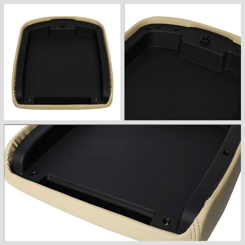 Beige Factory Style Center Console Tray Lid Armrest Cover For 07-14 GMC Yukon-Consoles & Parts-BuildFastCar