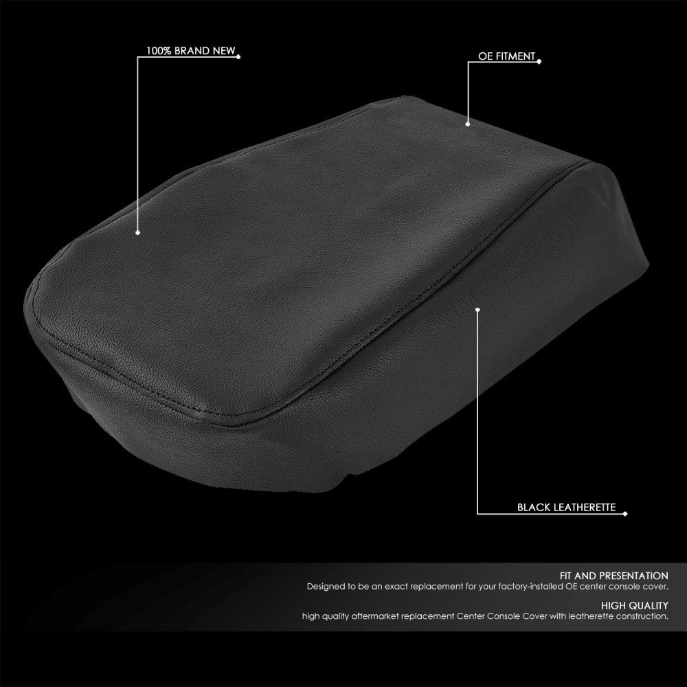 Black Center Console Armrest Cover Replacement For 13-18 Avalon (XX40 4th Gen) BFC-CCAC-008