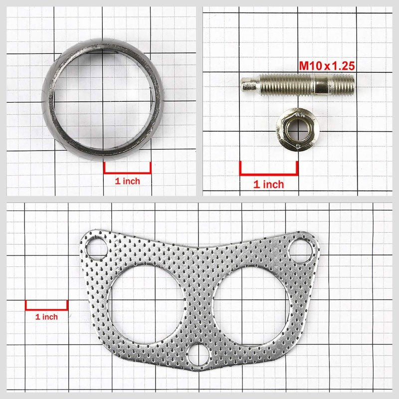 BFC Aluminum Graphite Exhaust Gasket Replacement For Nissan Downpipe Flange-Exhaust Systems-BuildFastCar-BFC-12-1003