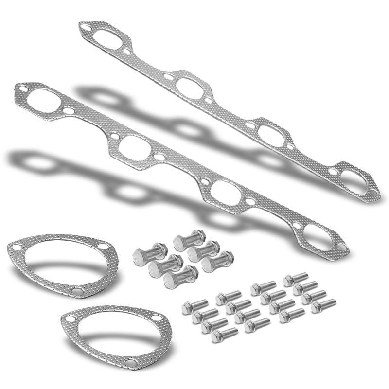 BFC Aluminum Graphite Exhaust Gasket Replacement For 80-95 Ford Bronco 5.8L V8-Exhaust Systems-BuildFastCar-BFC-12-1043