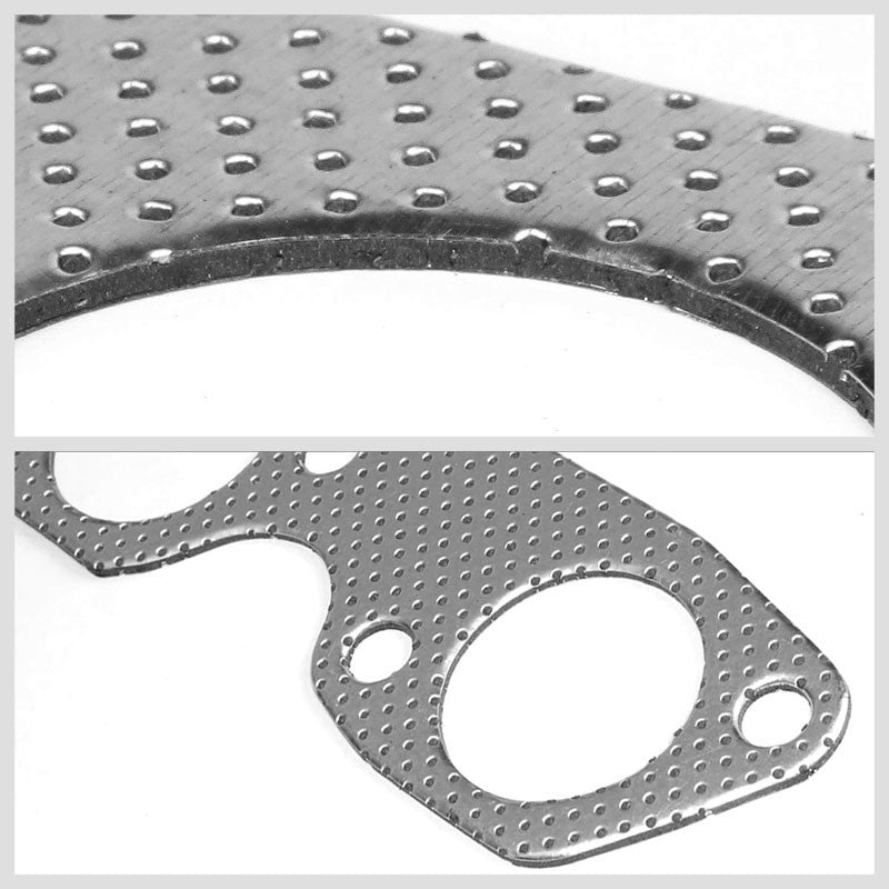 BFC Aluminum Graphite Exhaust Gasket For 99-04 Ford Mustang Base 3.8L/3.9L V6-Exhaust Systems-BuildFastCar-BFC-12-1050