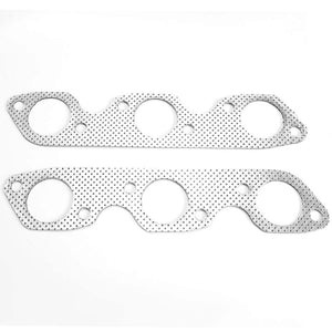 BFC Aluminum Graphite Exhaust Gasket For 99-04 Ford Mustang Base 3.8L/3.9L V6-Exhaust Systems-BuildFastCar-BFC-12-1050