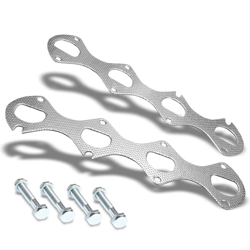 BFC Aluminum Graphite Exhaust Gasket For 05-10 Ford Mustang S-197 4.6L V8 SOHC-Exhaust Systems-BuildFastCar-BFC-12-1051