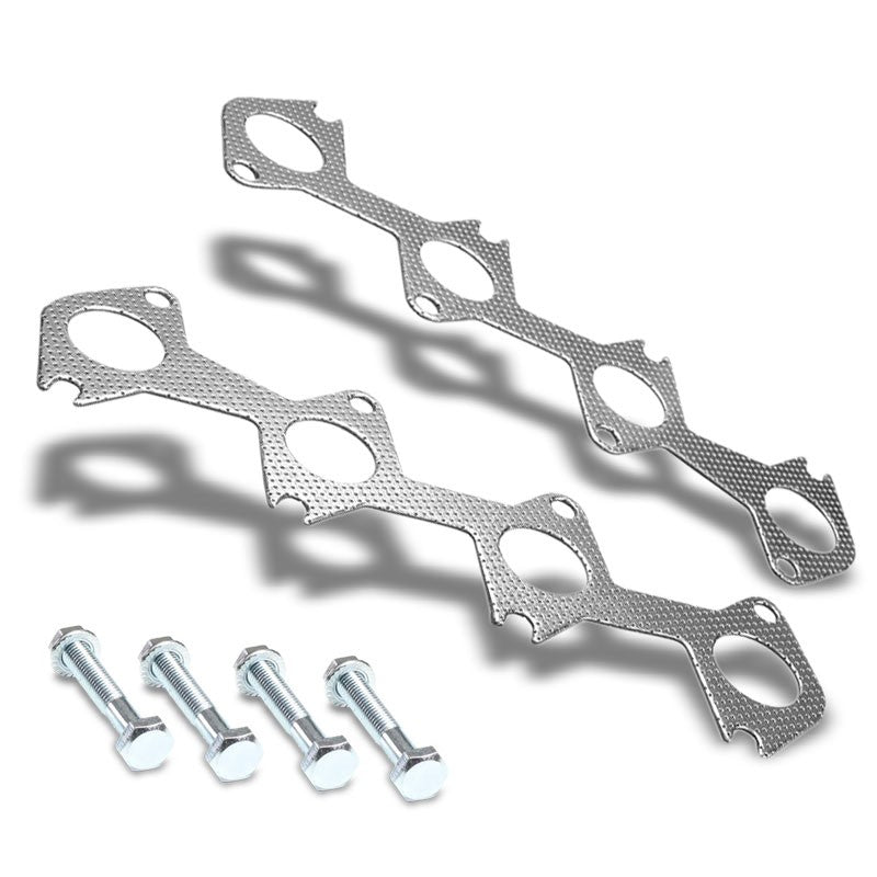 BFC Aluminum Graphite Exhaust Gasket For 05-10 Ford Mustang S-197 4.6L SOHC-Exhaust Systems-BuildFastCar-BFC-12-1052