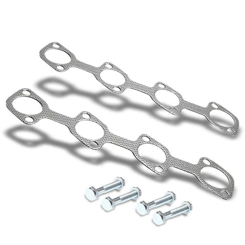 BFC Aluminum Graphite Exhaust Gasket For 96-04 Ford Mustang GT SN-95 V8 4.6L-Exhaust Systems-BuildFastCar-BFC-12-1055