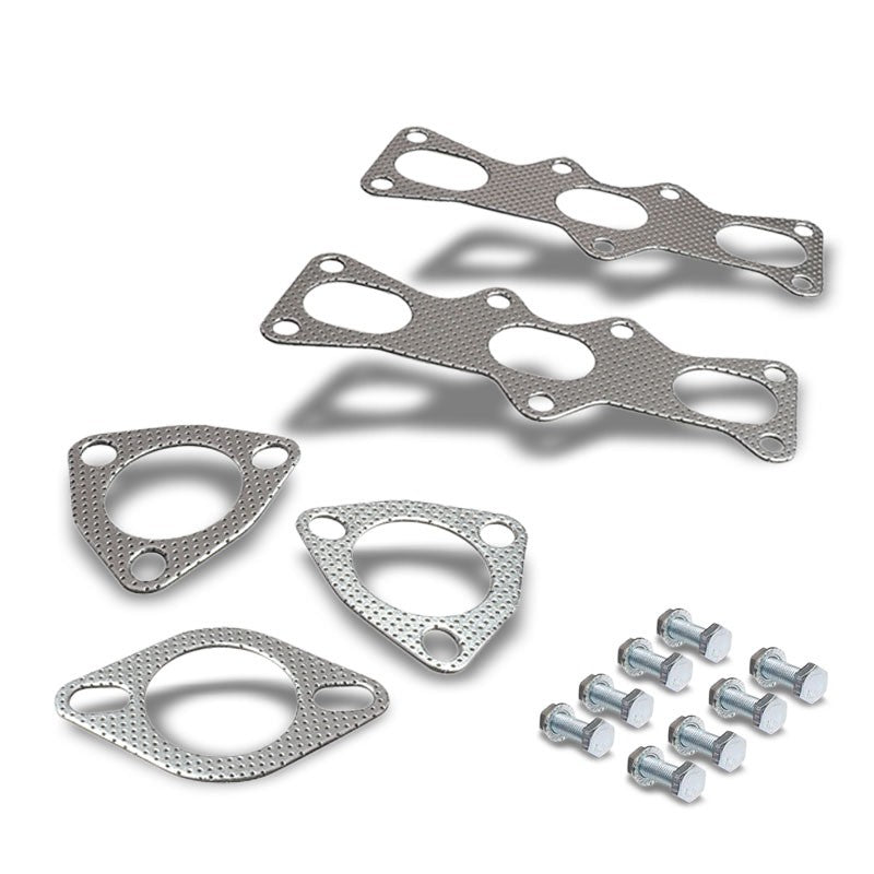 BFC Aluminum Graphite Exhaust Gasket Replacement For 93-97 Mazda MX-6 2.5L DOHC-Exhaust Systems-BuildFastCar-BFC-12-1056