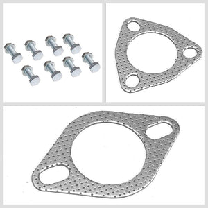 BFC Aluminum Graphite Exhaust Gasket Replacement For 93-97 Mazda MX-6 2.5L DOHC-Exhaust Systems-BuildFastCar-BFC-12-1056
