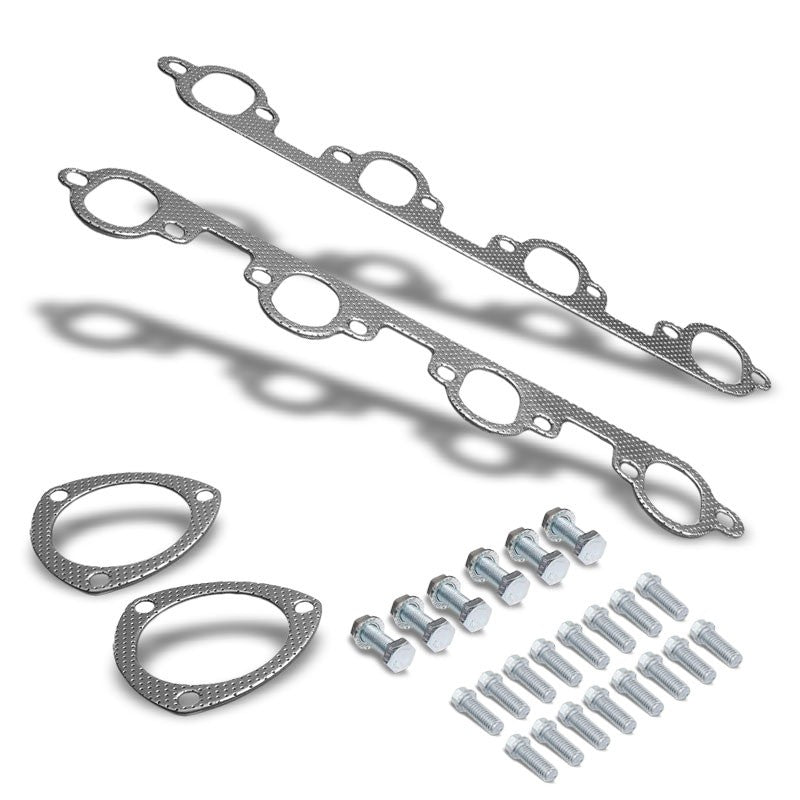 BFC Aluminum Graphite Exhaust Gasket Replacement For 57-72 Ford F-100 Base 2WD-Exhaust Systems-BuildFastCar-BFC-12-1057