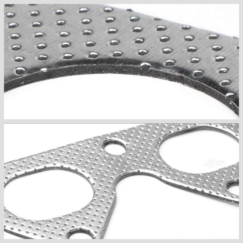 BFC Aluminum Graphite Exhaust Gasket For 93-01 Honda Prelude Base/VTEC 2.2L DOHC-Exhaust Systems-BuildFastCar-BFC-12-1073