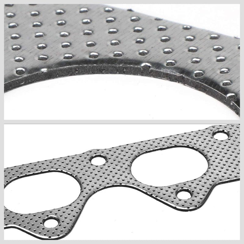 BFC Aluminum Graphite Exhaust Gasket For 01-05 Mitsubishi Eclipse Spyder GS 2.4L-Exhaust Systems-BuildFastCar-BFC-12-1084