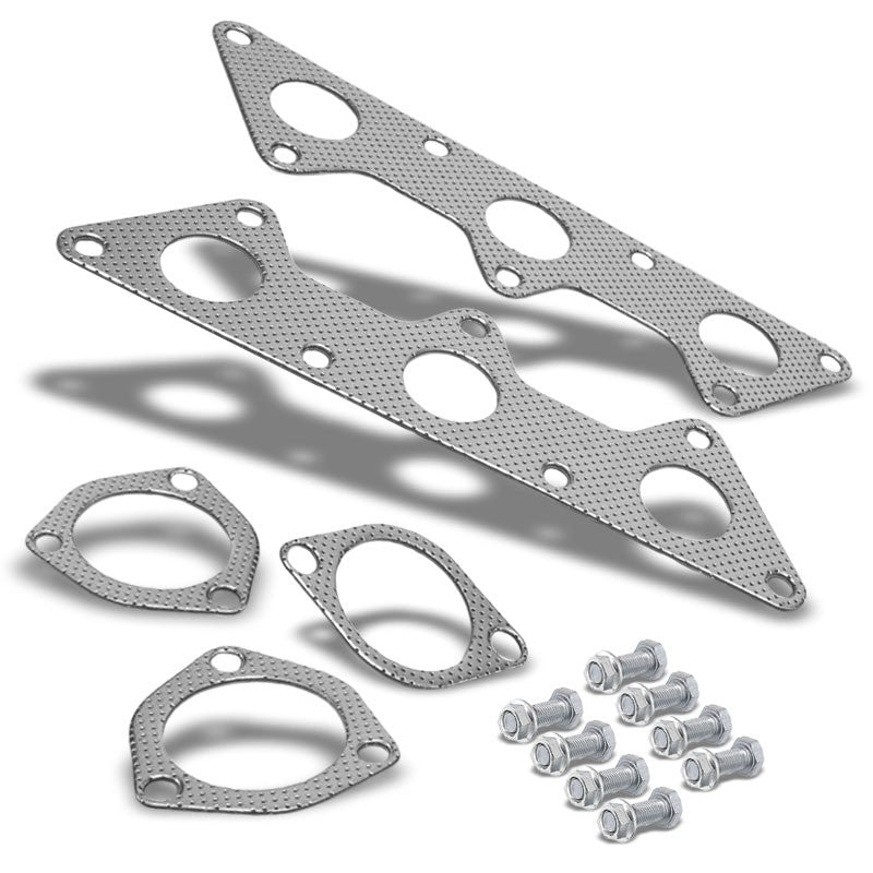 BFC Aluminum Graphite Exhaust Gasket For 01-05 Mitsubishi Eclipse 3.0L V6 SOHC-Exhaust Systems-BuildFastCar-BFC-12-1085