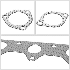 BFC Aluminum Graphite Exhaust Gasket For 01-05 Mitsubishi Eclipse 3.0L V6 SOHC-Exhaust Systems-BuildFastCar-BFC-12-1085
