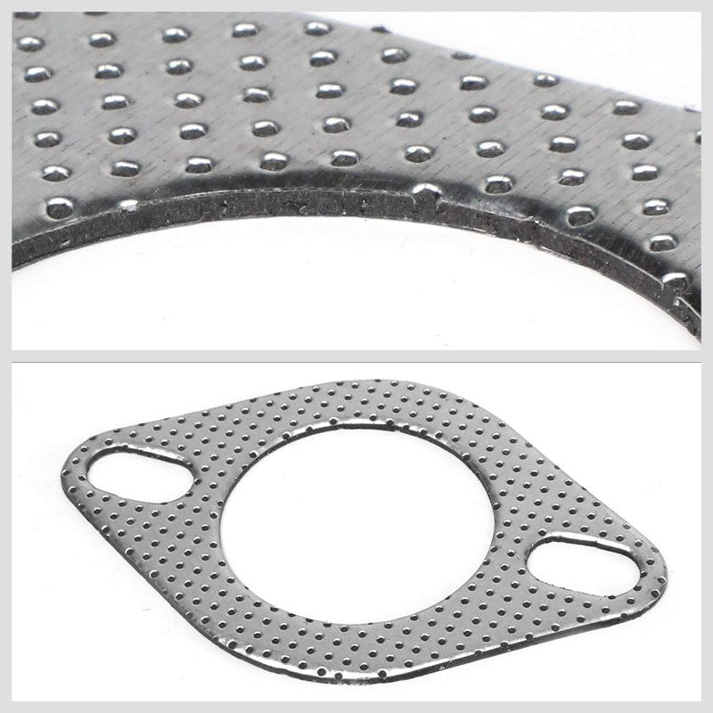 BFC Aluminum Graphite Exhaust Gasket For 90-94 Mitsubishi Eclipse GS 2.0L DOHC-Exhaust Systems-BuildFastCar-BFC-12-1086