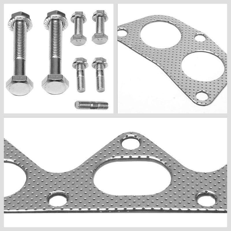 BFC Aluminum Graphite Exhaust Gasket For 90-94 Mitsubishi Eclipse GS 2.0L DOHC-Exhaust Systems-BuildFastCar-BFC-12-1086