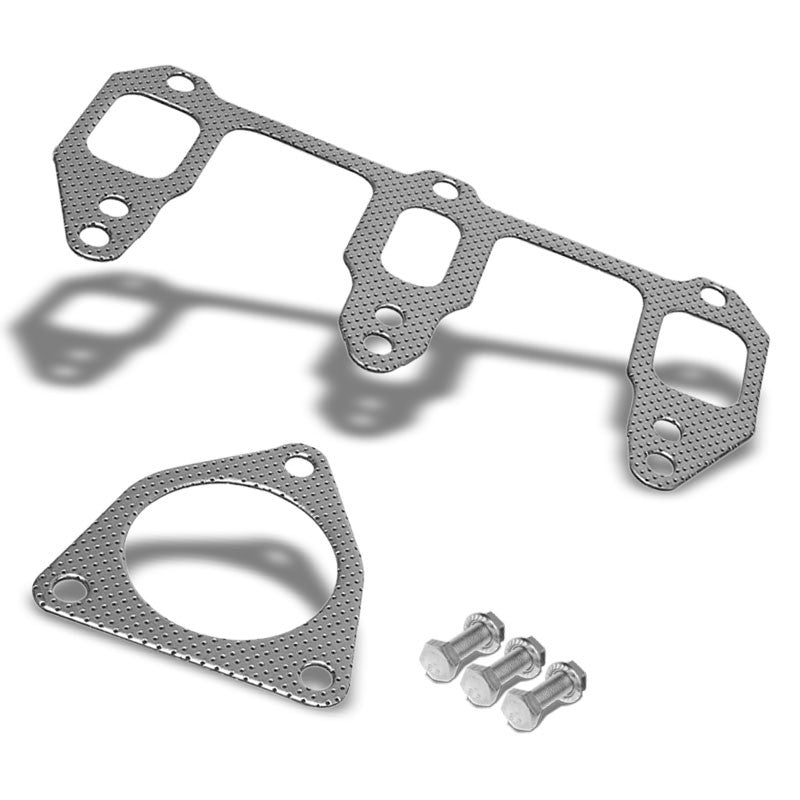 BFC Aluminum Graphite Exhaust Gasket Replacement For 04-11 Mazda RX-8 1.3L R2-Exhaust Systems-BuildFastCar-BFC-12-1095