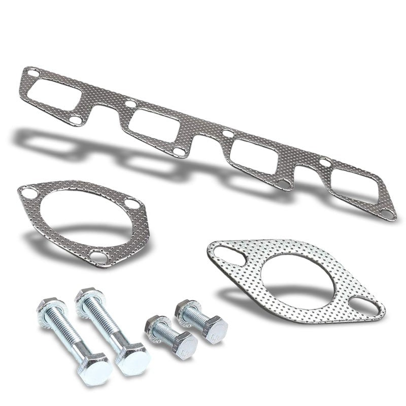 BFC Aluminum Graphite Exhaust Gasket For 91-94 Nissan 240SX S13 KA24DE 2.4L DOHC-Exhaust Systems-BuildFastCar-BFC-12-1104