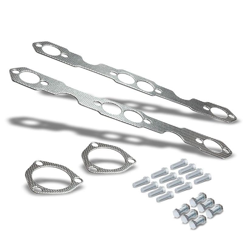 BFC Aluminum Graphite Exhaust Gasket Replacement For 55-57 Chevrolet Bel Air V8-Exhaust Systems-BuildFastCar-BFC-12-1112