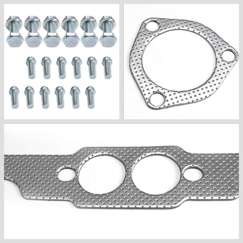 BFC Aluminum Graphite Exhaust Gasket Replacement For 55-57 Chevrolet Bel Air V8-Exhaust Systems-BuildFastCar-BFC-12-1112