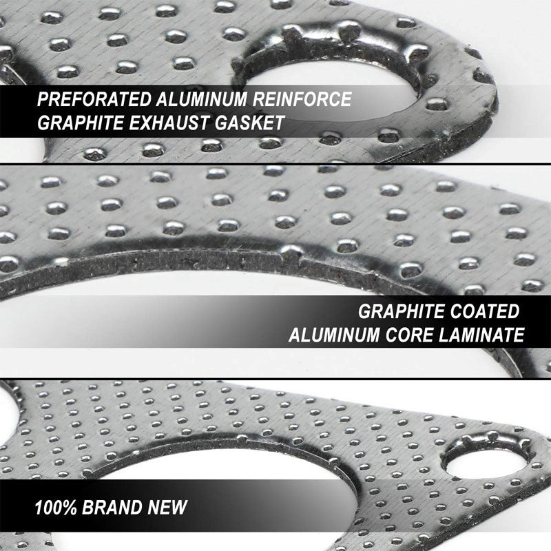BFC Aluminum Graphite Exhaust Gasket For 64-03 Mopar Small Block LA V8 Engines