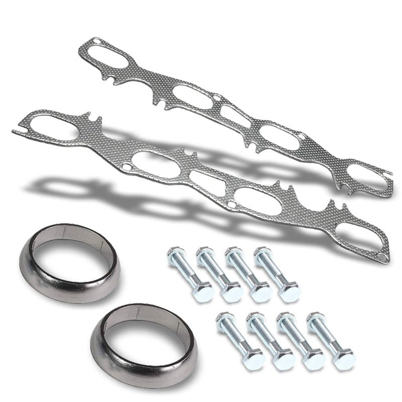 BFC Aluminum Graphite Exhaust Gasket Replacement For 06-10 Charger SRT8 6.1L V8-Exhaust Systems-BuildFastCar-BFC-12-1115