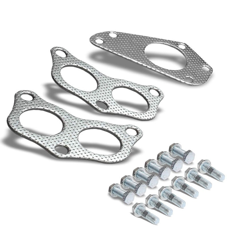 BFC Aluminum Graphite Exhaust Gasket For 02-07 Subaru Impreza WRX 2.0L/2.5L-Exhaust Systems-BuildFastCar-BFC-12-1119