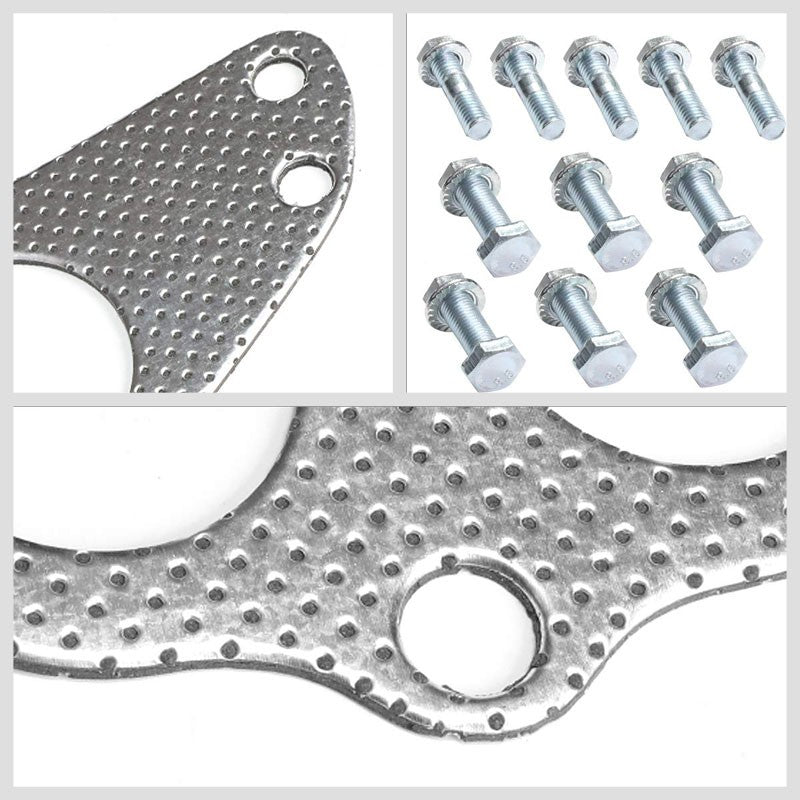 BFC Aluminum Graphite Exhaust Gasket For 02-07 Subaru Impreza WRX 2.0L/2.5L-Exhaust Systems-BuildFastCar-BFC-12-1119