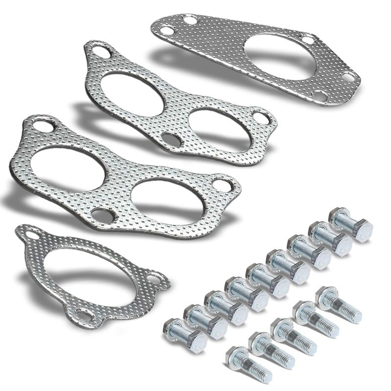 BFC Aluminum Graphite Exhaust Gasket For 02-07 Subaru Impreza WRX 2.0L/2.5L H4-Exhaust Systems-BuildFastCar-BFC-12-1120