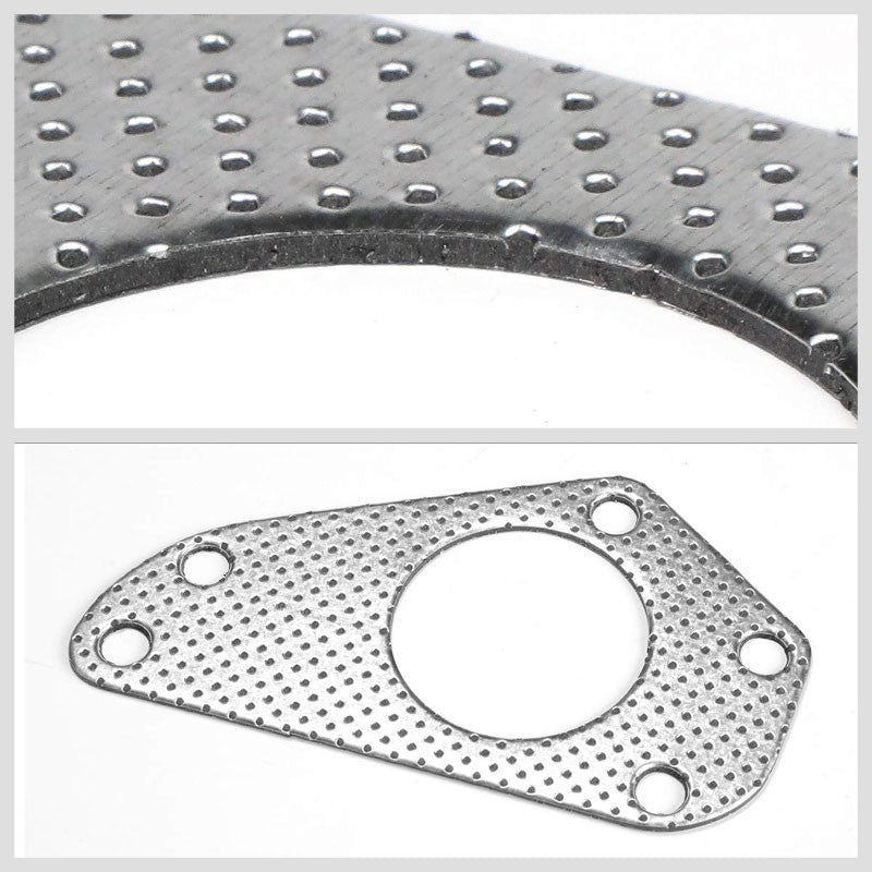 BFC Aluminum Graphite Exhaust Gasket For 02-07 Subaru Impreza WRX 2.0L/2.5L H4-Exhaust Systems-BuildFastCar-BFC-12-1120