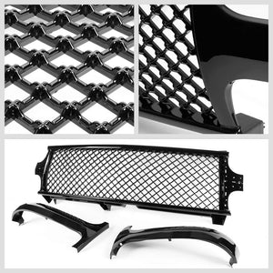 00-06 Tahoe Glossy Black Badgeless Mesh Style Front Grille