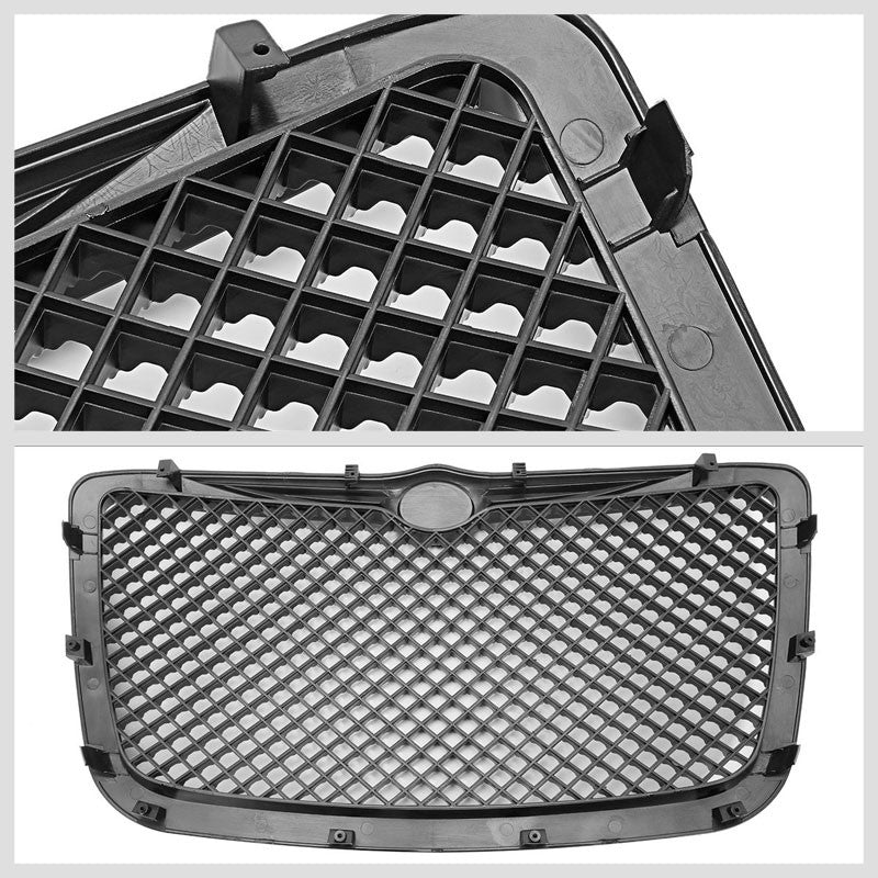 Black Diamond Mesh Style Replacement Front Grille For 05-10 300 V6/V8 DOHC/SOHC-Exterior-BuildFastCar