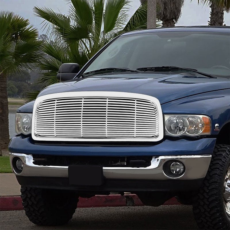 Chrome Vent Style Replacement Grille For Dodge 02-05 Ram 1500/2500/3500 V8/V10-Exterior-BuildFastCar