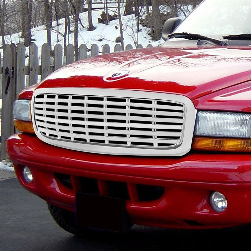 Chrome Vent Style Replacement Front Grille For Dodge 97-04 Dakota DN L4/V6/V8-Exterior-BuildFastCar