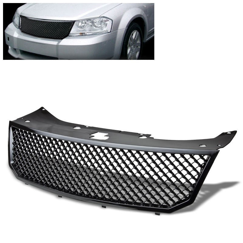 Black Diamond Mesh Style Replacement Grille For Dodge 08-10 Avenger Sedan DOHC-Exterior-BuildFastCar