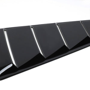 Black Shelby Look 5-Slats Side Vent Window Louvers Scoop For Ford 05-14 Mustang-Body Hardware/Replacement-BuildFastCar