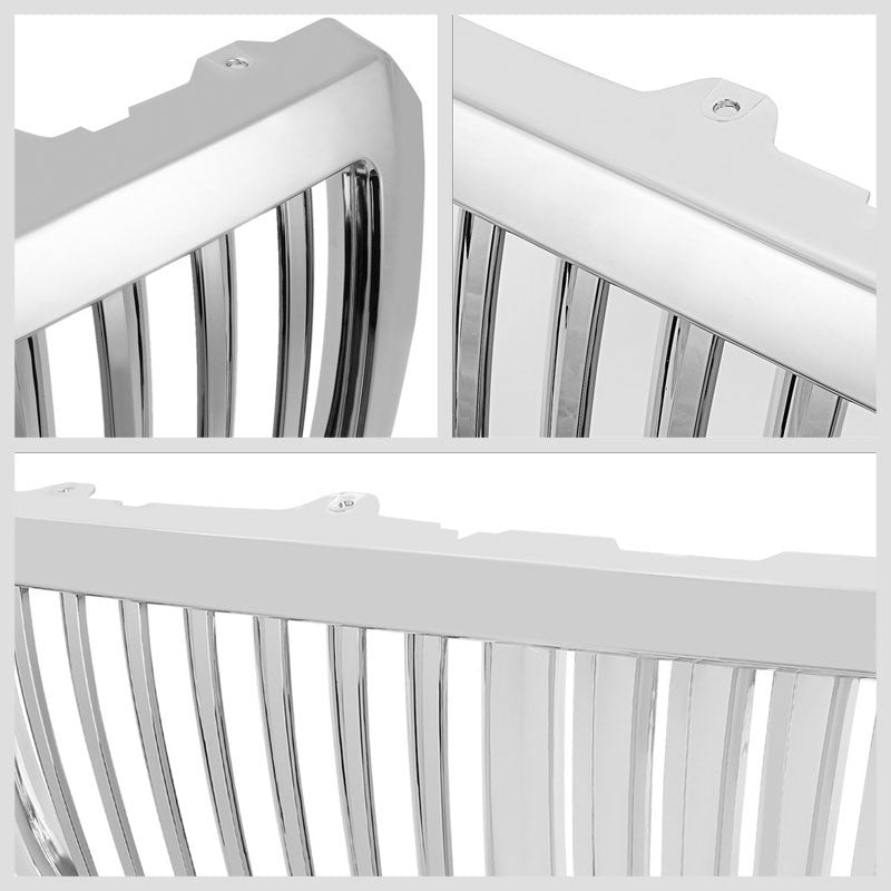Chrome Vertical Style Replacement Grille For Ford 04-05 Ranger 2.3L/3.0L/4.0L-Exterior-BuildFastCar