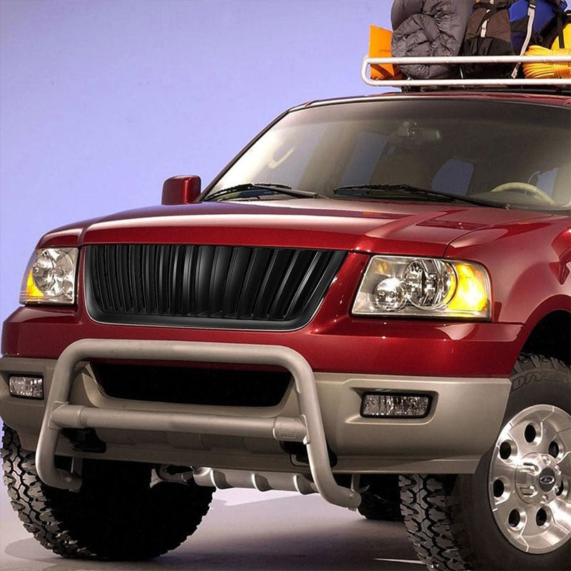 Black Vertical Style Replacement Front Grille For 03-06 Expedition U222 V8 SOHC-Exterior-BuildFastCar