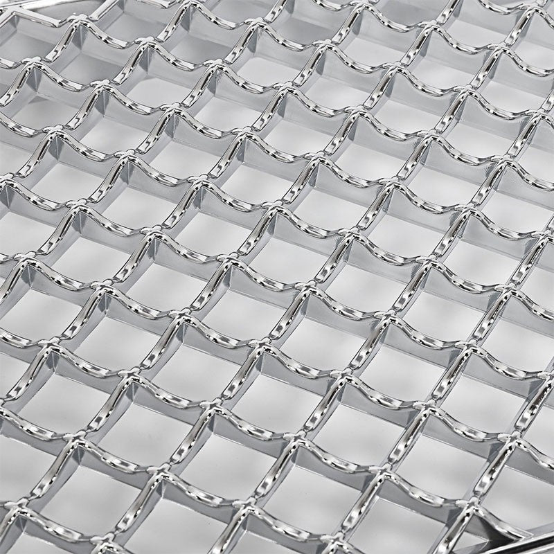 Chrome Diamond Mesh Style Replacement Front Grille For GMC 02-09 Envoy/XL/XUV-Exterior-BuildFastCar