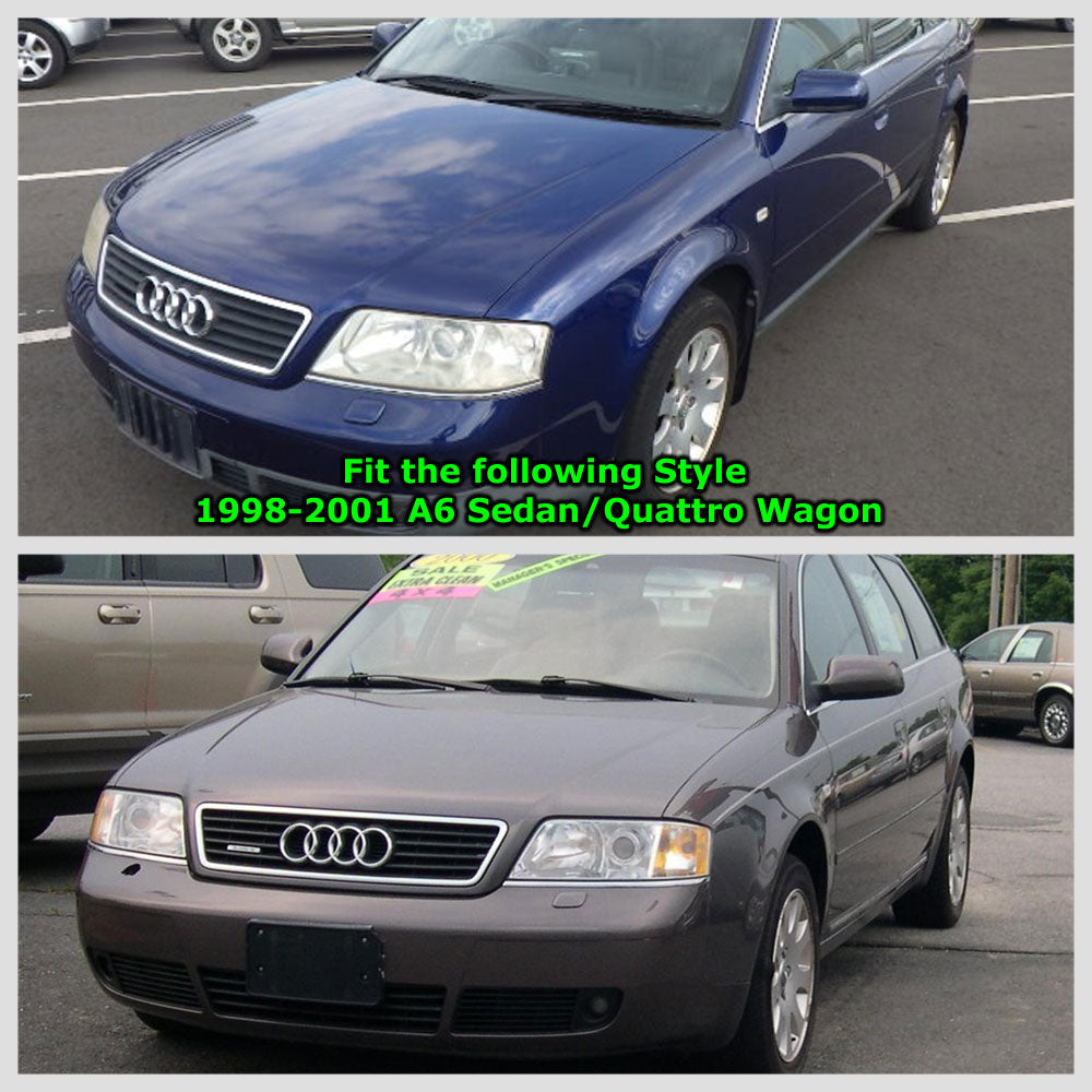 Black Vent Style Replacement Grille For Audi 98-01 A6 C5 Typ 4B Base/Quattro Wagon