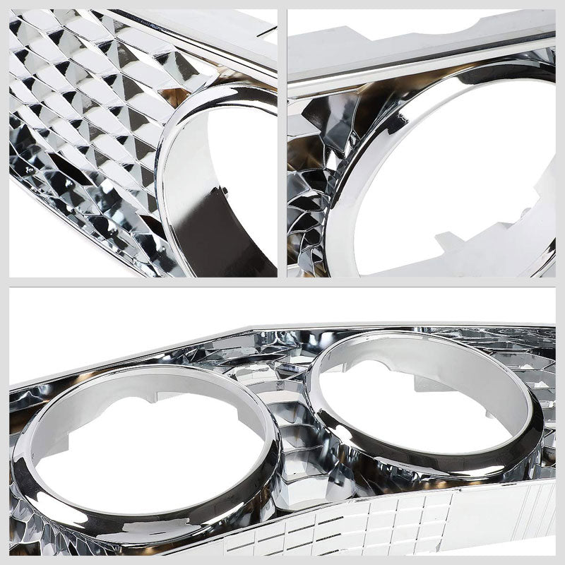 Black Honeycomb Mesh Style Replacement Front Grille For 05-09 Ford Mustang V8-Grilles-BuildFastCar