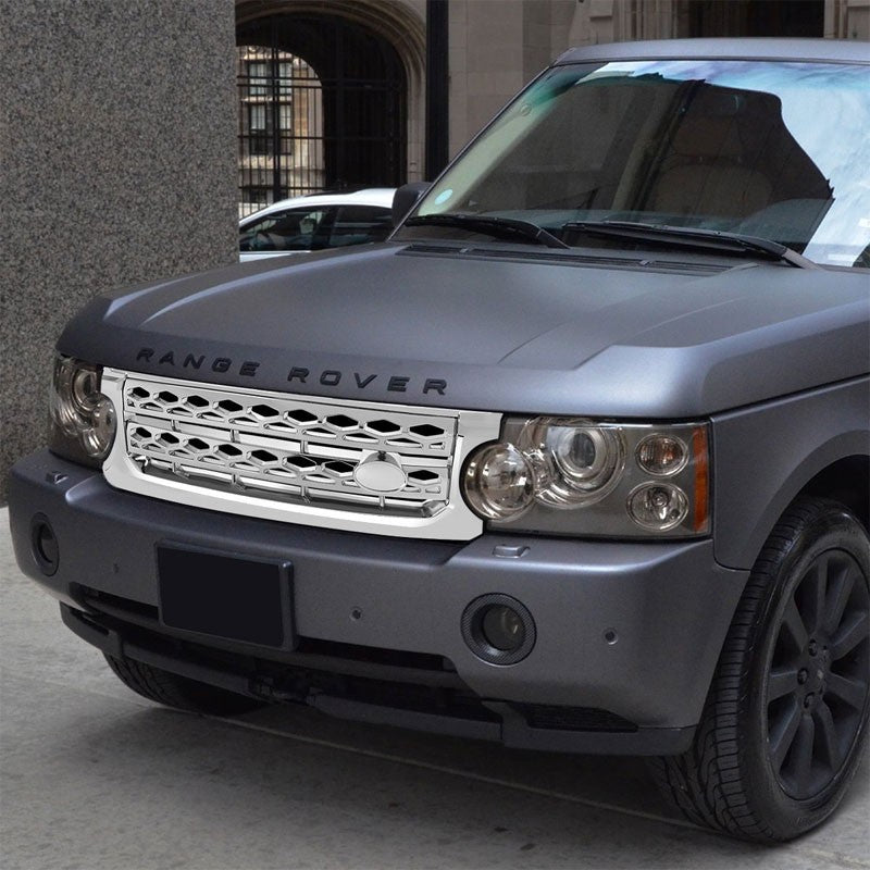 Chrome Honeycomb Mesh Style Front Grille For 10-12 LR4 Discovery 4 L319 V6/V8-Exterior-BuildFastCar