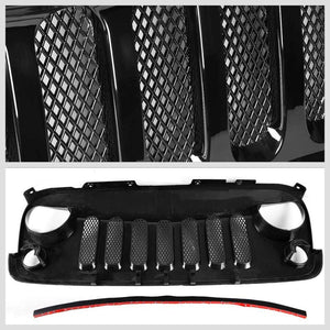 Black Angry Bird/Diamond Mesh Style Front Grille For 07-15 Jeep Wrangler JK V6-Exterior-BuildFastCar