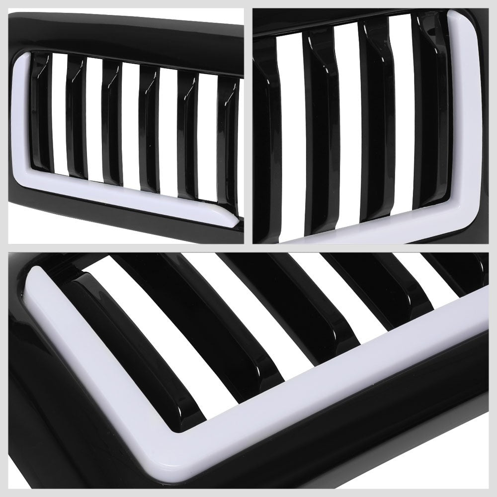 94-02 Ram 2500 Glossy Black Vertical w/LED  Front Grille