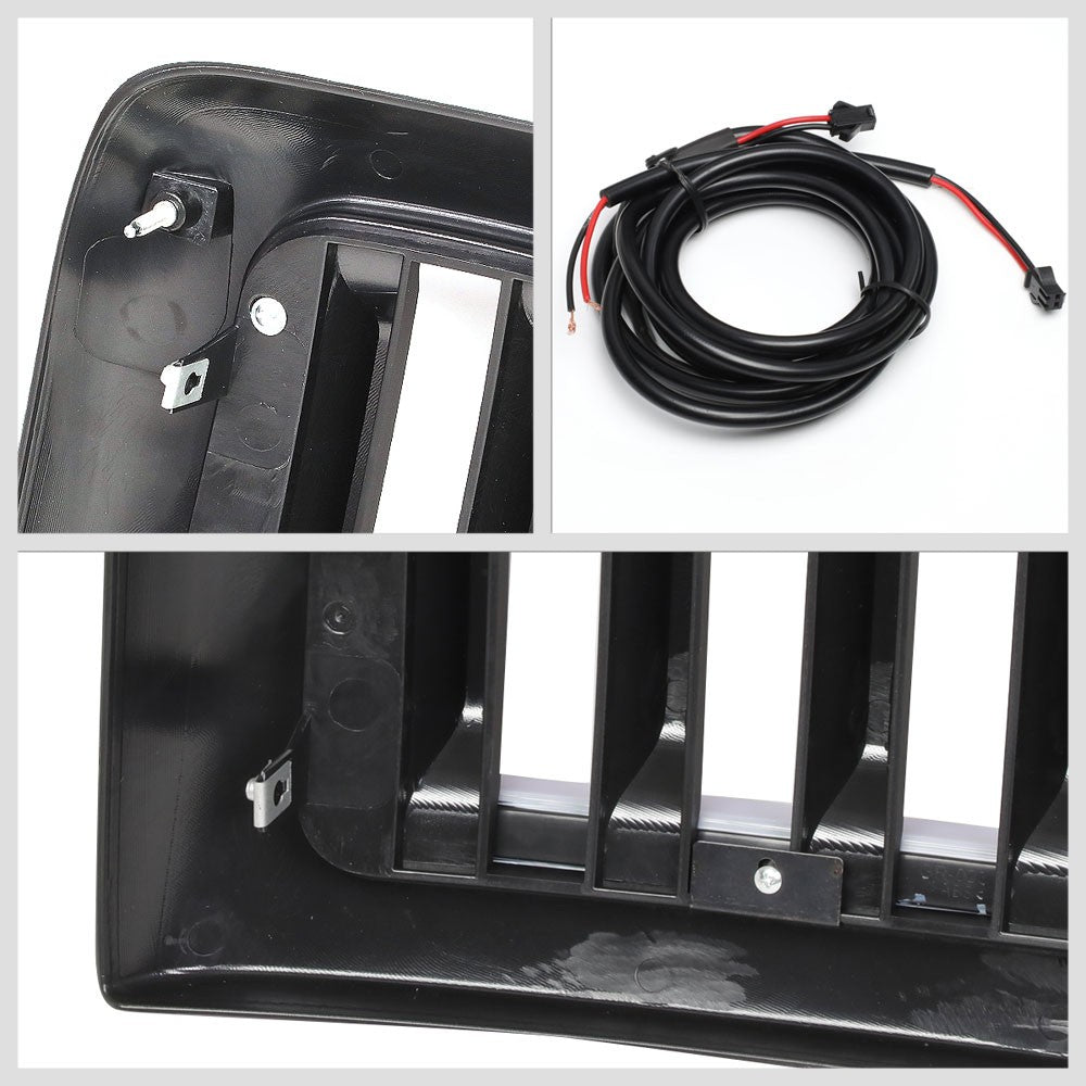 94-02 Ram 2500 Glossy Black Vertical w/LED  Front Grille