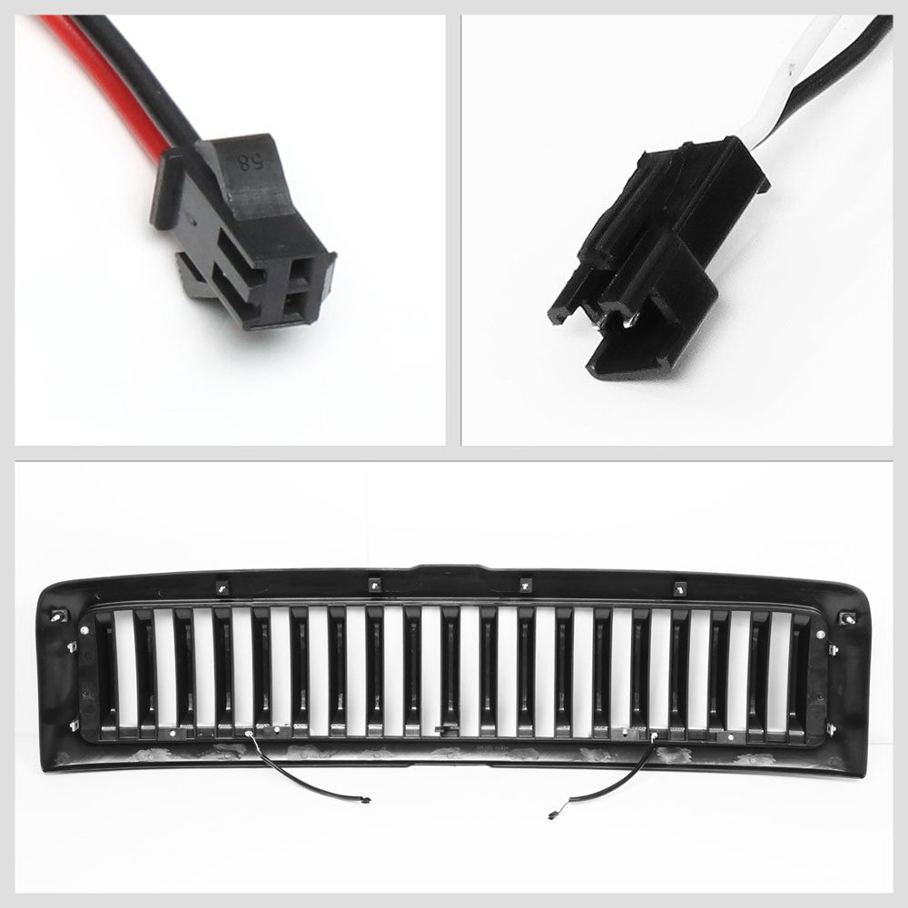 94-02 Ram 2500 Glossy Black Vertical w/LED  Front Grille