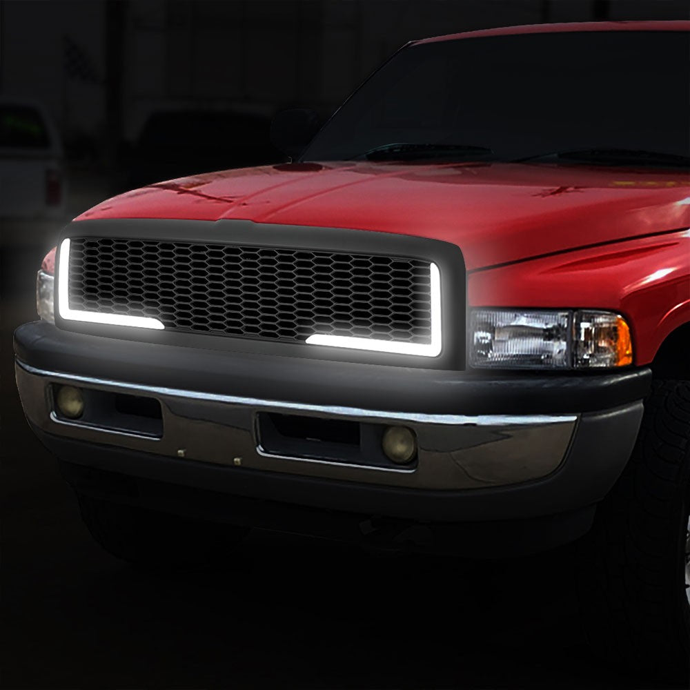 94-02 Ram 2500 Matte Black Mesh w/LED  Front Grille