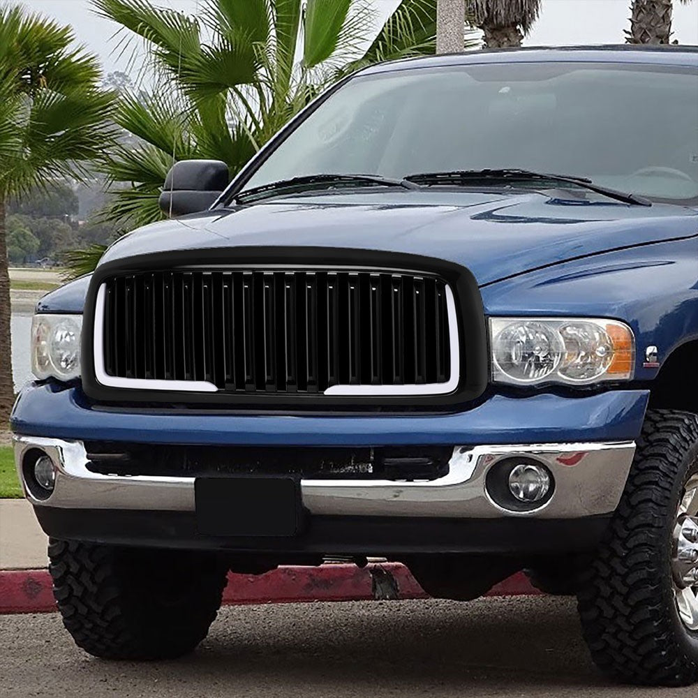 03-05 Ram 3500 Glossy Black Vertical w/LED  Front Grille
