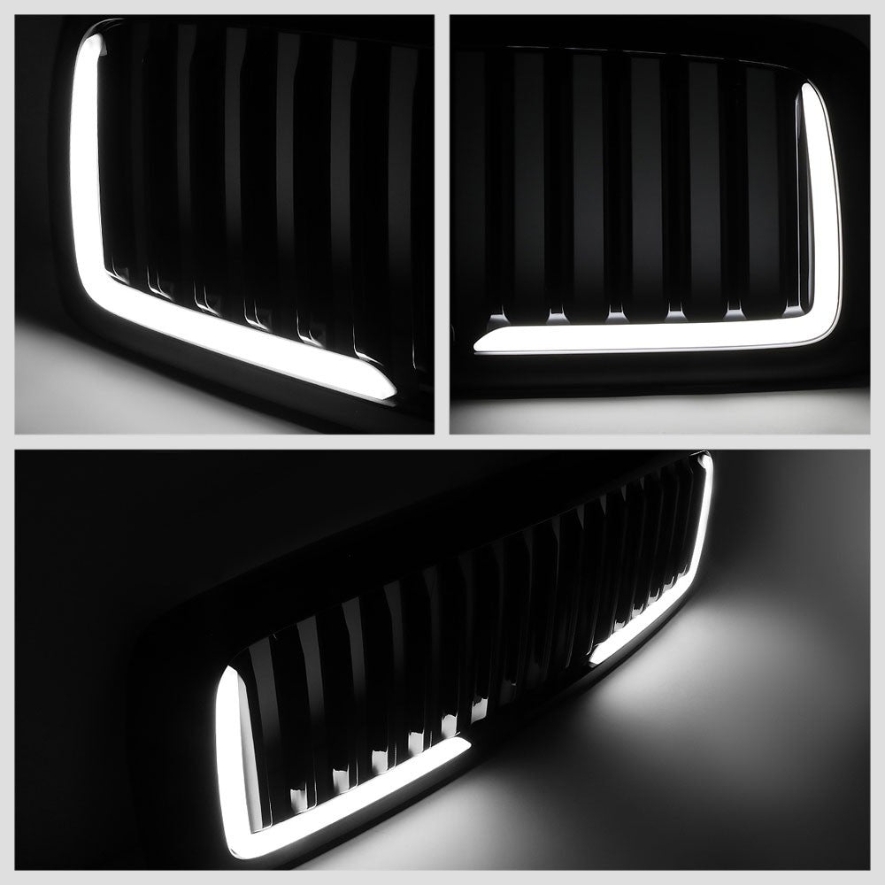 03-05 Ram 3500 Matte Black Vertical w/LED  Front Grille