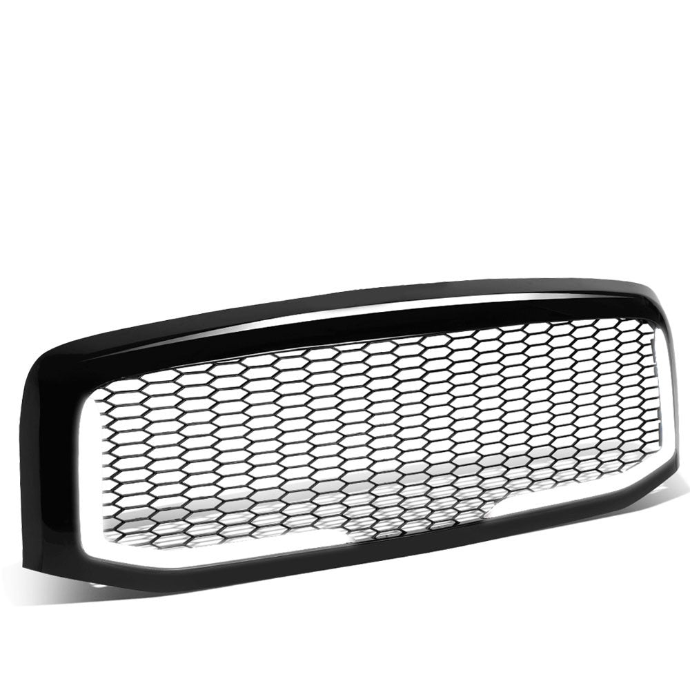 06-08 Ram 1500 Glossy Black Mesh w/LED  Front Grille